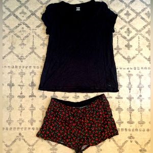 Victoria Secret Pink pajama set. Both included in same sale. TOP -XL SHORTS- L